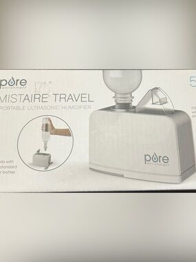 White Travel Ultrasonic Water Bottle Humidifier New Without Tags